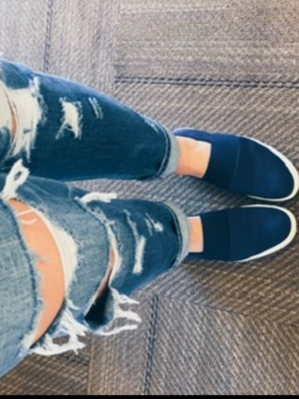 Vince Navy Blue Slip-On Sneakers
